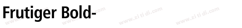 Frutiger Bold字体转换